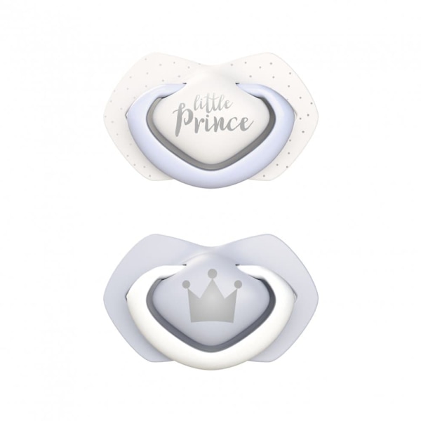 CANPOL BABIES silicone symmetrical soothers ROYAL BABY, 0-6m, 2 pcs, 22/650_blu