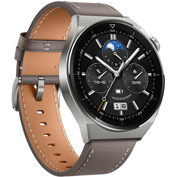 WATCH | GT 3 Pro | Smart watch | GPS (satellite) | AMOLED | Touchscreen | Activity monitoring 24/7 | Waterproof | Bluetooth | Titanium Case with Gray