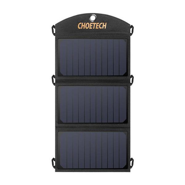 Foldable solar charger Choetech SC001 19W 2xUSB (black)