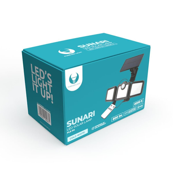 Forever Light SUNARI Solar Lamp LED PIR / 10W / 800lm / 6000K / 2400mAh