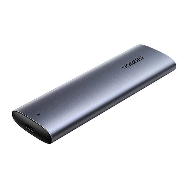 RACK extern Ugreen, "CM400" pt SSD M.2 NVMe/PCIE compatibile cu form factor 2280, 2260, 2242 si 2230, cablu 50 cm USB-C la USB-C, 10Gbps, aluminiu, gr Harmaa