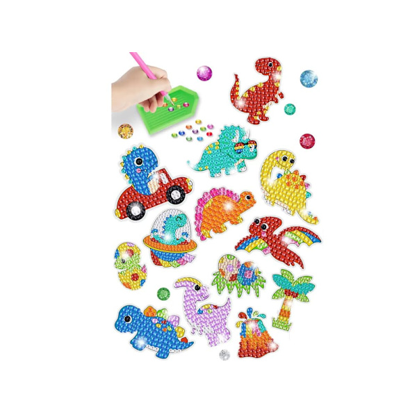 Diamond Embroidery Sticker Set Dinosaurs Mosaic