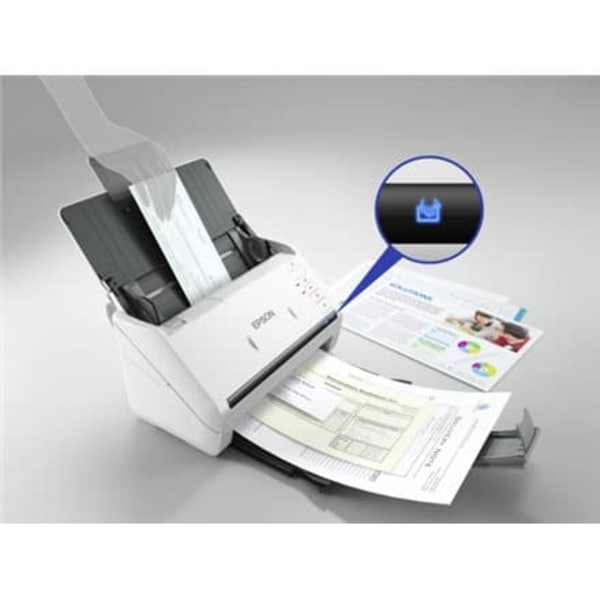 EPSON DS-530II A4 SCANNER "B11B261401" (timbru verde 4 lei) Sort, Hvid
