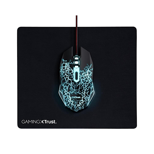 Perifērijas komplekts Trust Gaming Mouse & Mouse Pad Black Sort