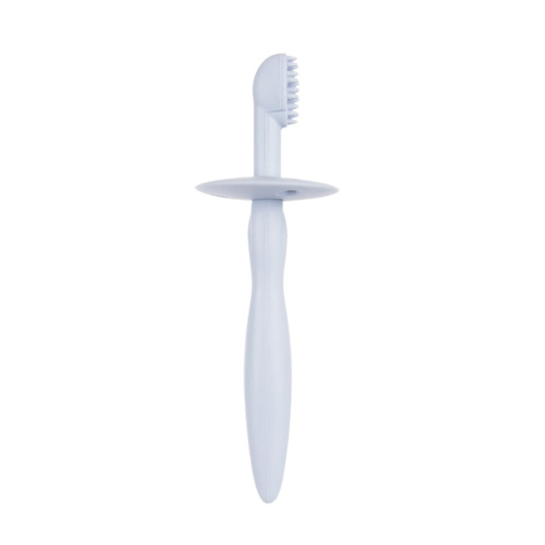CANPOL BABIES silicone toothbrush with teether and shield for gums and first teeth, 51/500_blu