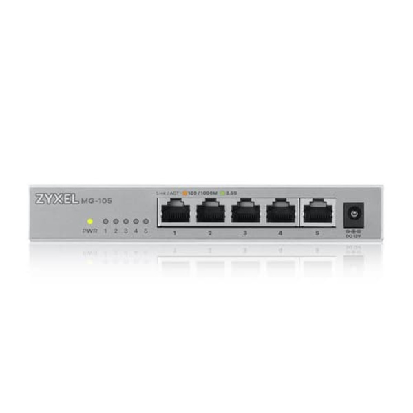 Switch ZyXEL MG-105  5 port 2,5Gb, unmanaged Stål