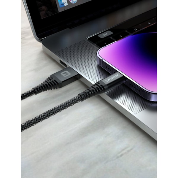 Swissten Kevlar Data Cable USB-C / Lightning 1.5m / 60w
