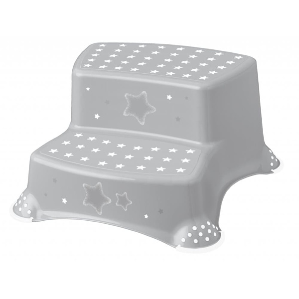 KEEEPER double step stool Stars Cosmic Grey