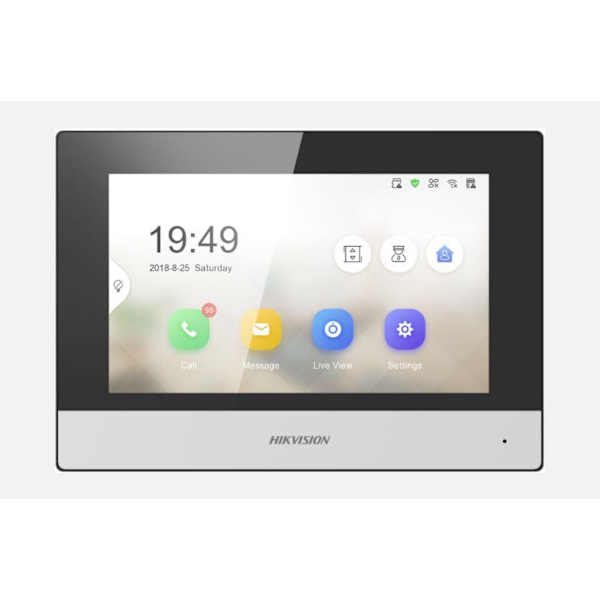 Hikvision DS-KH6320-WTE2 video intercom system 17.8 cm (7") Black, Grey Sort, Grå