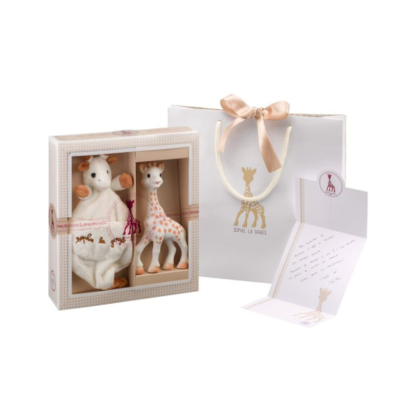 VULLI set Sophie la Girafe + comforter with pacifier holder 000003