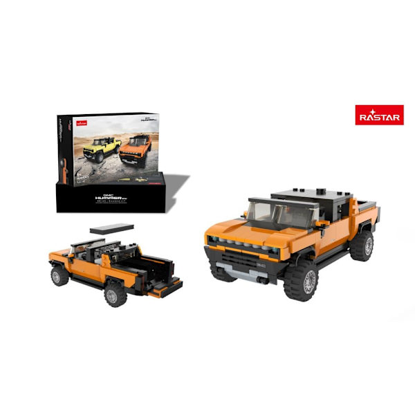 RASTAR 1:30 assemble car model Hummer EV, assort., orange/yellow, 454 parts, 93700