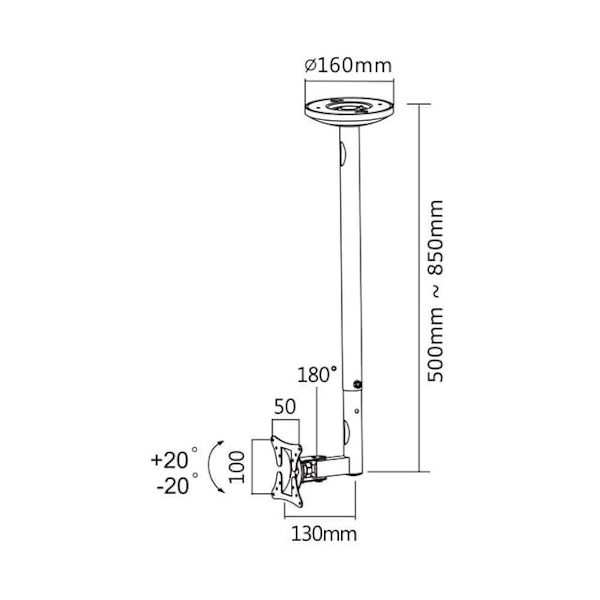Neomounts FPMA-C050 bracket - full-motion - for LCD display - black
