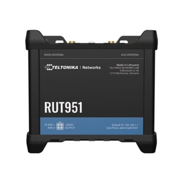Industrial Cellular router | RUT951 | 802.11n | 10/100 Mbit/s | Ethernet LAN (RJ-45) ports 4 | Mesh Support No | MU-MiMO No | 2G/3G/4G | Antenna type Sort