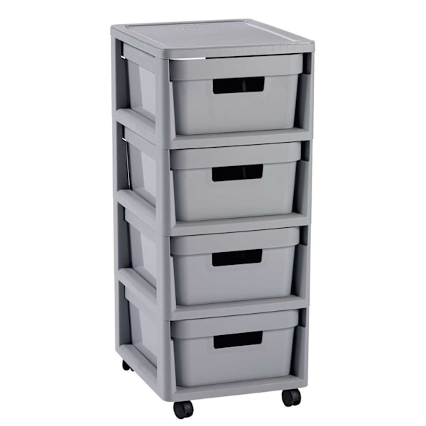 Curver Infinity 4 x 10l avec 4 tiroirs de Coffre des tiroirs de Stockage Chariot