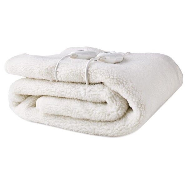 NEDIS elektrická deka/ 2 osoby/ 160 x 140 cm/ 3 nastavení teploty/ ochrana proti přehřátí/ Polyester/ Syntetické Vlna