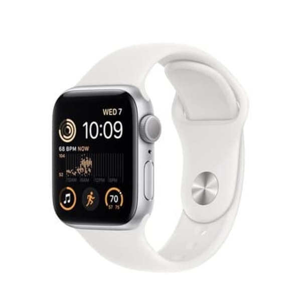 Apple Watch SE 2 GPS + Cellular 44mm Sport Band, silver/white (MNQ23EL/A)