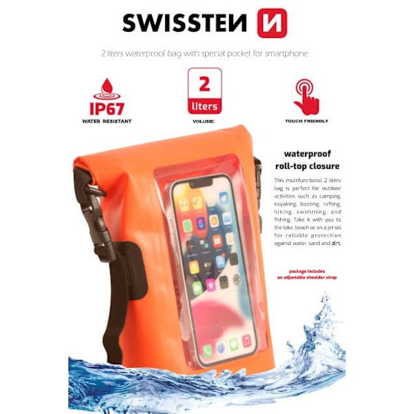 Swissten Waterproof Universal Phone Case 2L