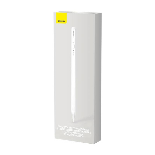 Smooth Writing Stylus with LED Indicators (Active) White