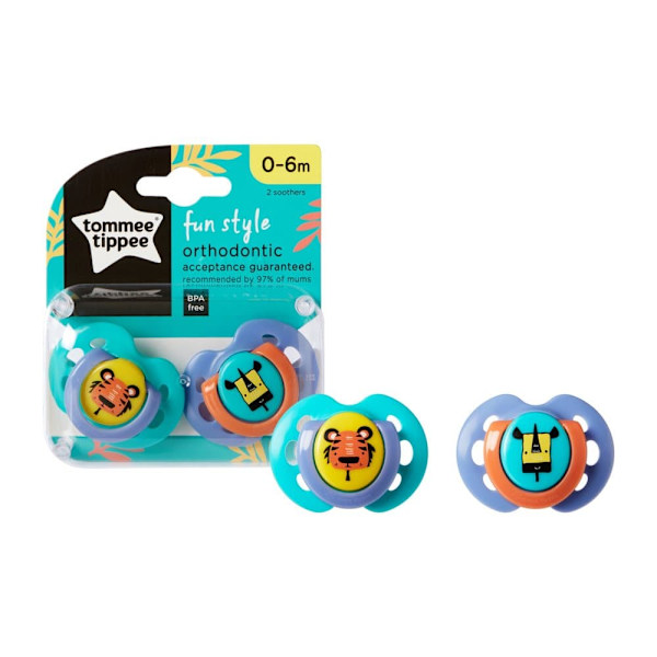 TOMMEE TIPPEE soothers Fun unisex 0-6 m 2psc., 433470
