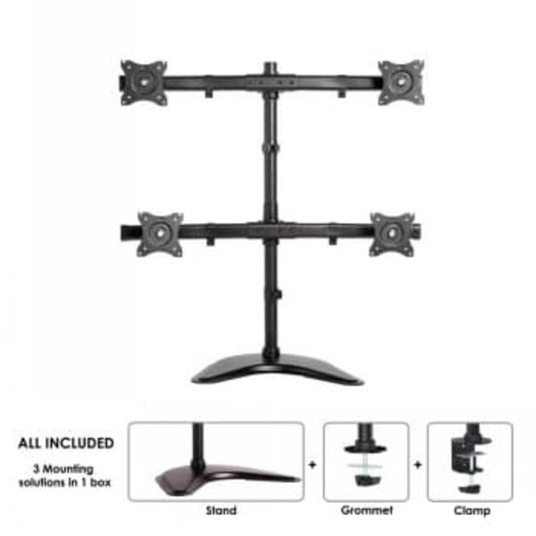Neomounts NM-D335D4BLACK Monitor stand 10-27" Sort
