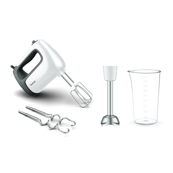 TEFAL | Hand Mixer | PrepMix+ HT462138 | Hand Mixer | 500 W | Number of speeds 5 | Turbo mode | White