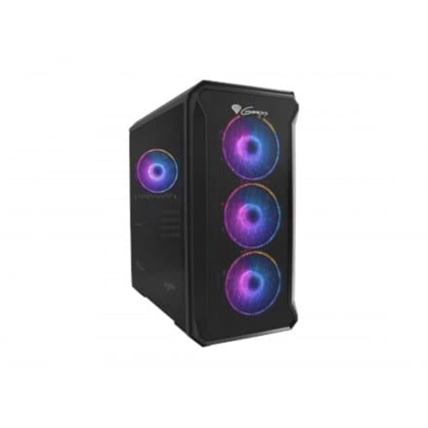 GENESIS CASE IRID 503 ARGB MICRO TOWER Sort, Transparent