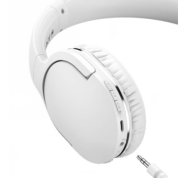 CASTI Baseus Encok D02 PRO, utilizare multimedia, smartphone, over the ear, pliabile, microfon pe casca, conectare prin Bluetooth 5.0, alb "NGTD010302