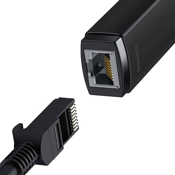 ADAPTOR RETEA Baseus Lite, USB 2.0 to RJ-45 Gigabit LAN Adapter, LED, negru "WKQX000101" (timbru verde 0.18 lei)  - 6932172606053
