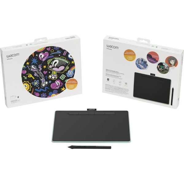 TABLETA grafica Wacom Intuos M, Bluetooth, Pistachio "CTL-6100WLE-N" (timbru verde 0.18 lei)