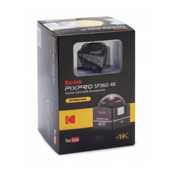 Kodak SP360 4k Extrem Kit Black Sort