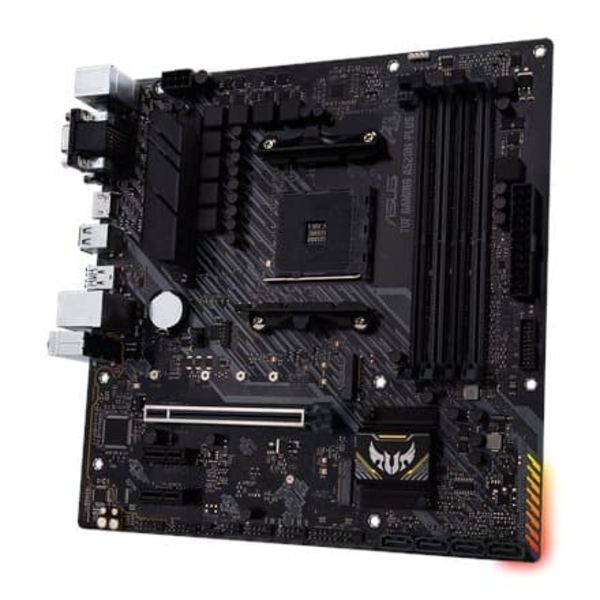 Asus | TUF GAMING A520M-PLUS | Processor family  AMD | Processor socket AM4 | DDR4 | Memory slots 4 | Supported hard disk drive interfaces SATA, M.2 |