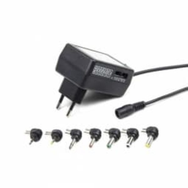 EnerGenie EG-MC-009 power adapter/inverter Indoor 24 W Black musta