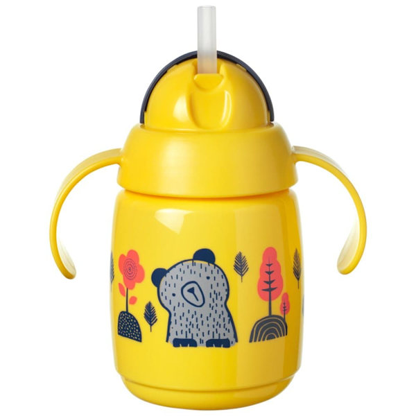 TOMMEE TIPPEE training straw cup, 6M+, 300ml, yellow, 447831