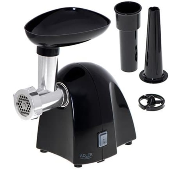 Adler | Meat mincer | AD 4811 | Black | 600 W | Number of speeds 1 | Throughput (kg/min) 1.8 | 3 replaceable sieves: 3mm for grinding poppies and prep
