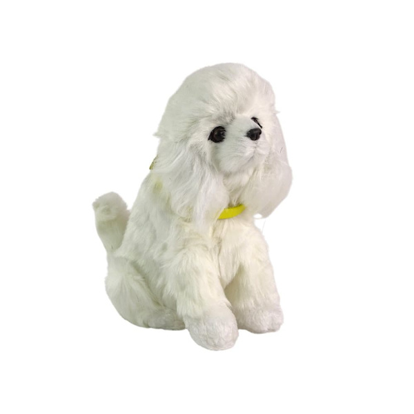 Interactive Plush Dog Soft fur Breed Poodle Stroke its head and learn its functions