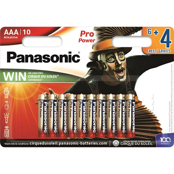 Panasonic Pro Power battery LR03PPG/10B (6+4pcs)