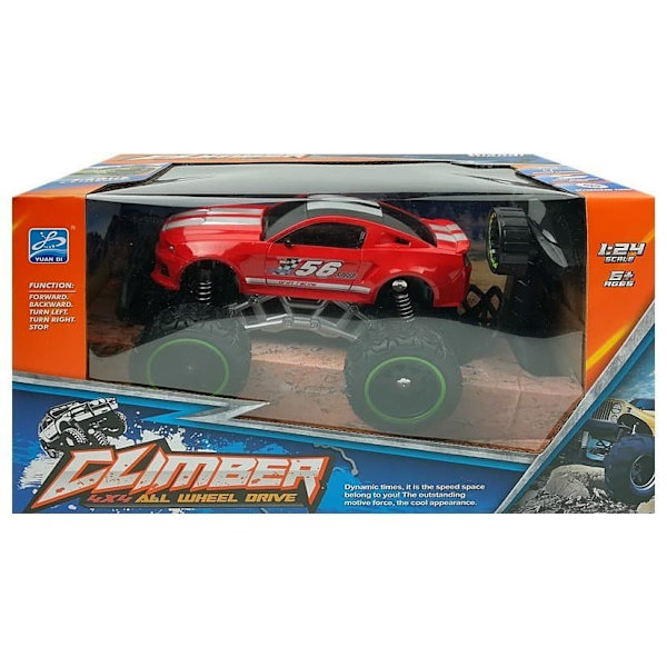 Remote controlled Car Off-road R/C Red High Wheels