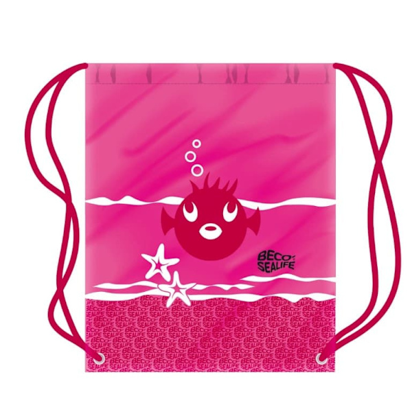 Drawstring bag BECO SEALIFE 96067 4 pink