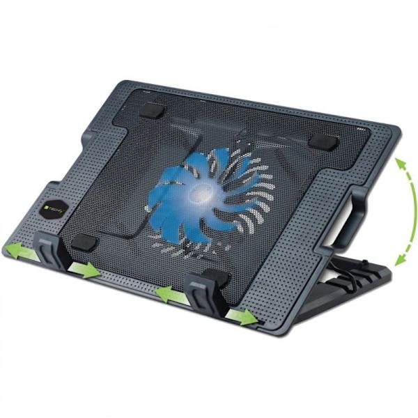 Techly Notebook stand and cooling pad for Notebook up to 17.3" Sort