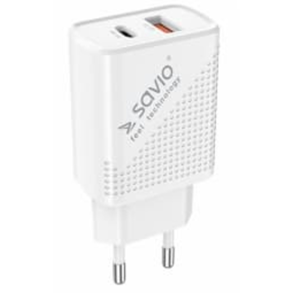 Lādētājs Savio Wall USB charger Quick Charge Power Delivery 3.0 18W