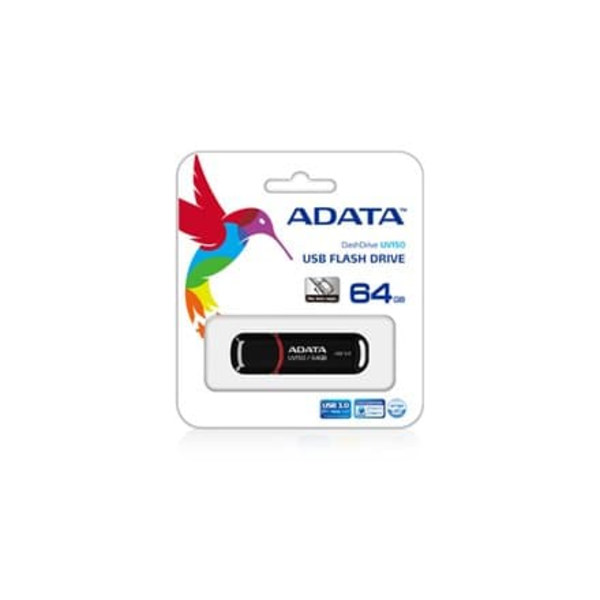 ADATA 64GB DashDrive UV150 USB flash drive USB Type-A 3.2 Gen 1 (3.1 Gen 1) Black