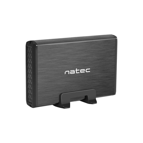 Natec Rhino SATA 3.5-inch USB 3.0 External Drive Enclosure Aluminum Sort