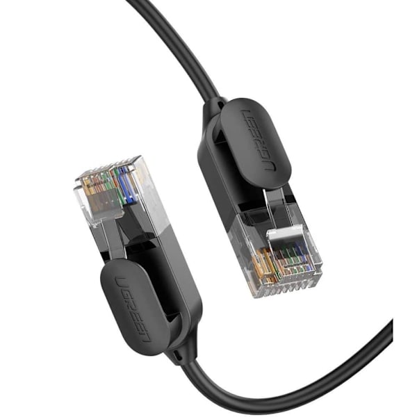 PATCH CORD UTP Ugreen Cat6A, "NW122" fire din cupru, tiny cable, viteza maxima 10 Gbps, 1m, negru "70332" (timbru verde 0.18 lei) - 6957303873326