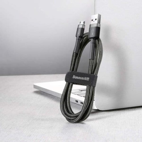 Baseus Micro USB Cafule Cable 1.5A 2m Gray + Black (CAMKLF-CG1)