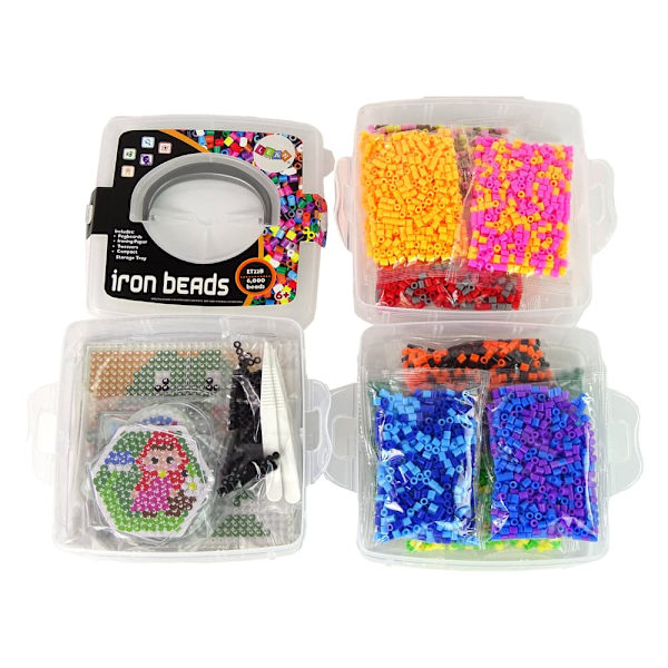 DIY 6,000 Piece Coloured Ironing Beads Set