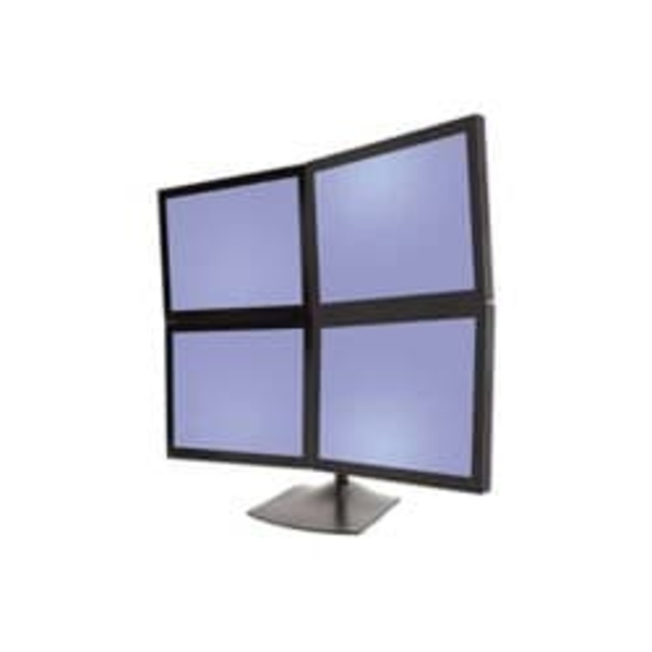 DS100 SERIE QUAD LCD STAND/BLACK MAX 24IN CROSSBAR 4CLAMP Sort