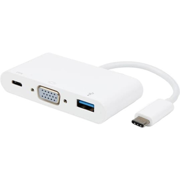 Vivanco adapter USB-C - VGA 3in1, white (34294)