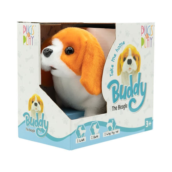 PUGS AT PLAY Interactive toy Walking dog Buddy