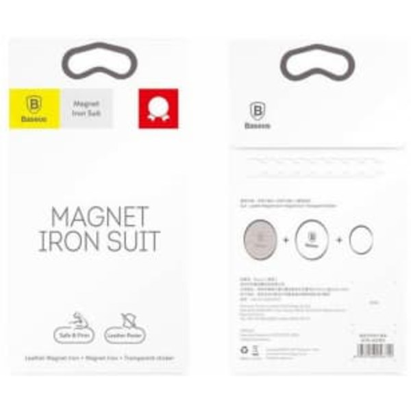 Magnēts Baseus Car Mount Magnet Iron Plate for Cases Sort, Sølv