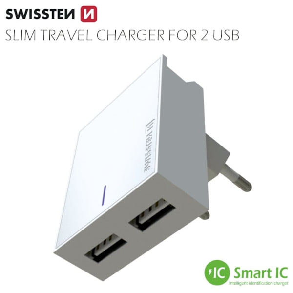 Swissten MFI Apple Certified Travel Charger USB 3А / 15W With Lightning Cable 1.2m